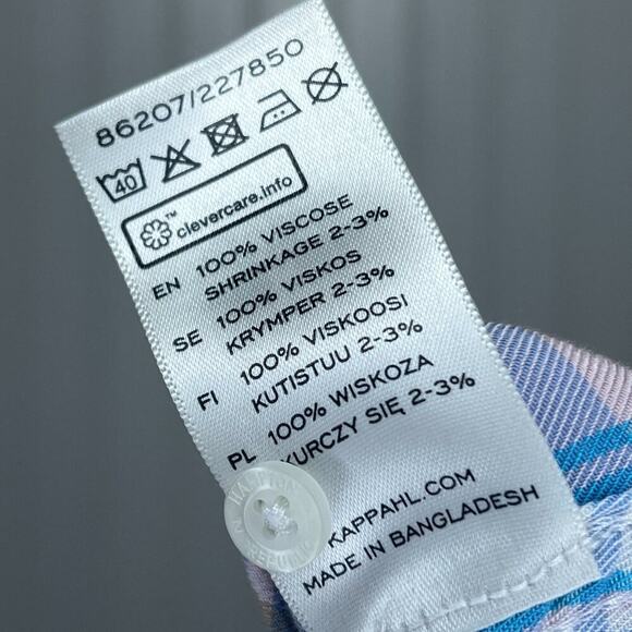 Hampton Republic 27 Plaid Button Down Shirt Blue Pink Tan Long Sleeve Blouse - Picture 10 of 10